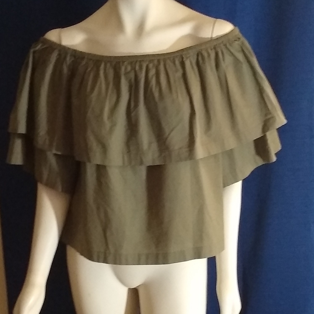 NWT  Mud Pie Mudpie Top Off Shoulder Large Cute!